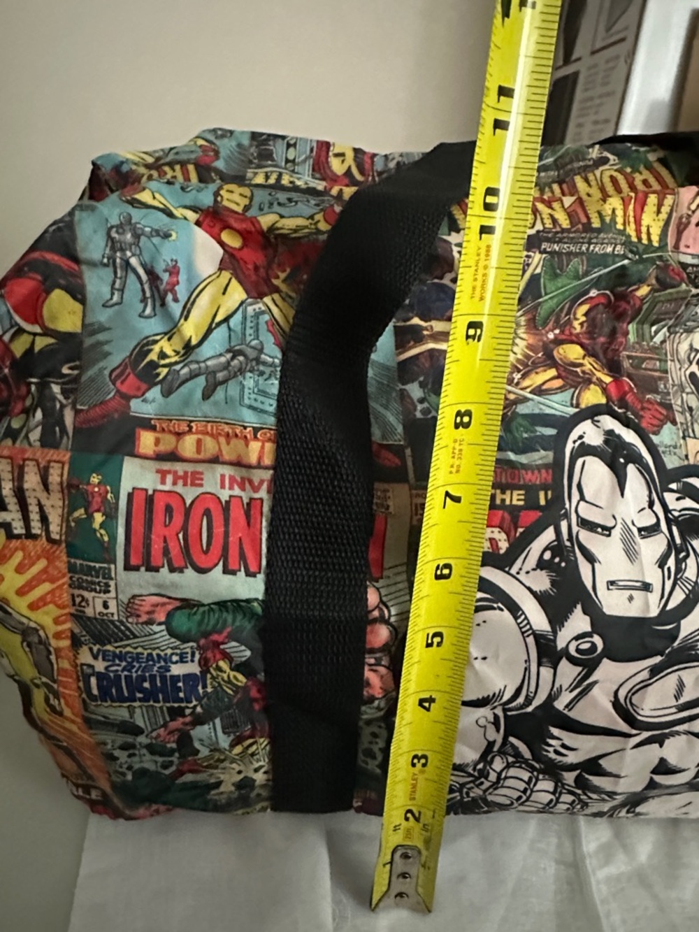 Marvel Iron Man Comic Print Duffel Bag - Red, Yellow, Blue, Black NWT - Picture 8 of 16